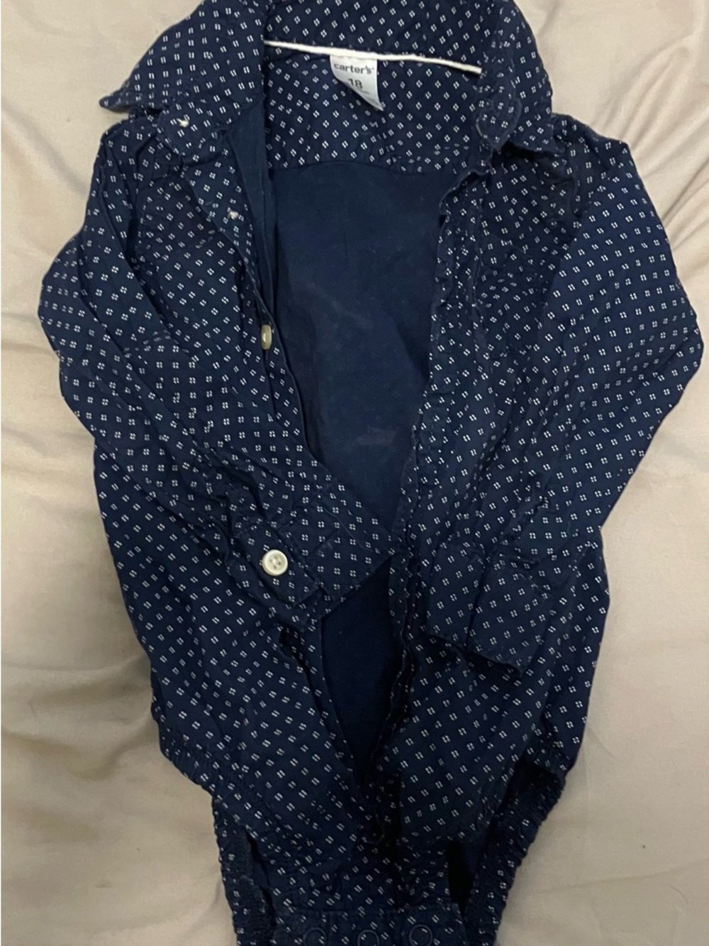 Carter's Navy Printed Button-Up Bodysuit !Accepting Offers/Bundle Deals!